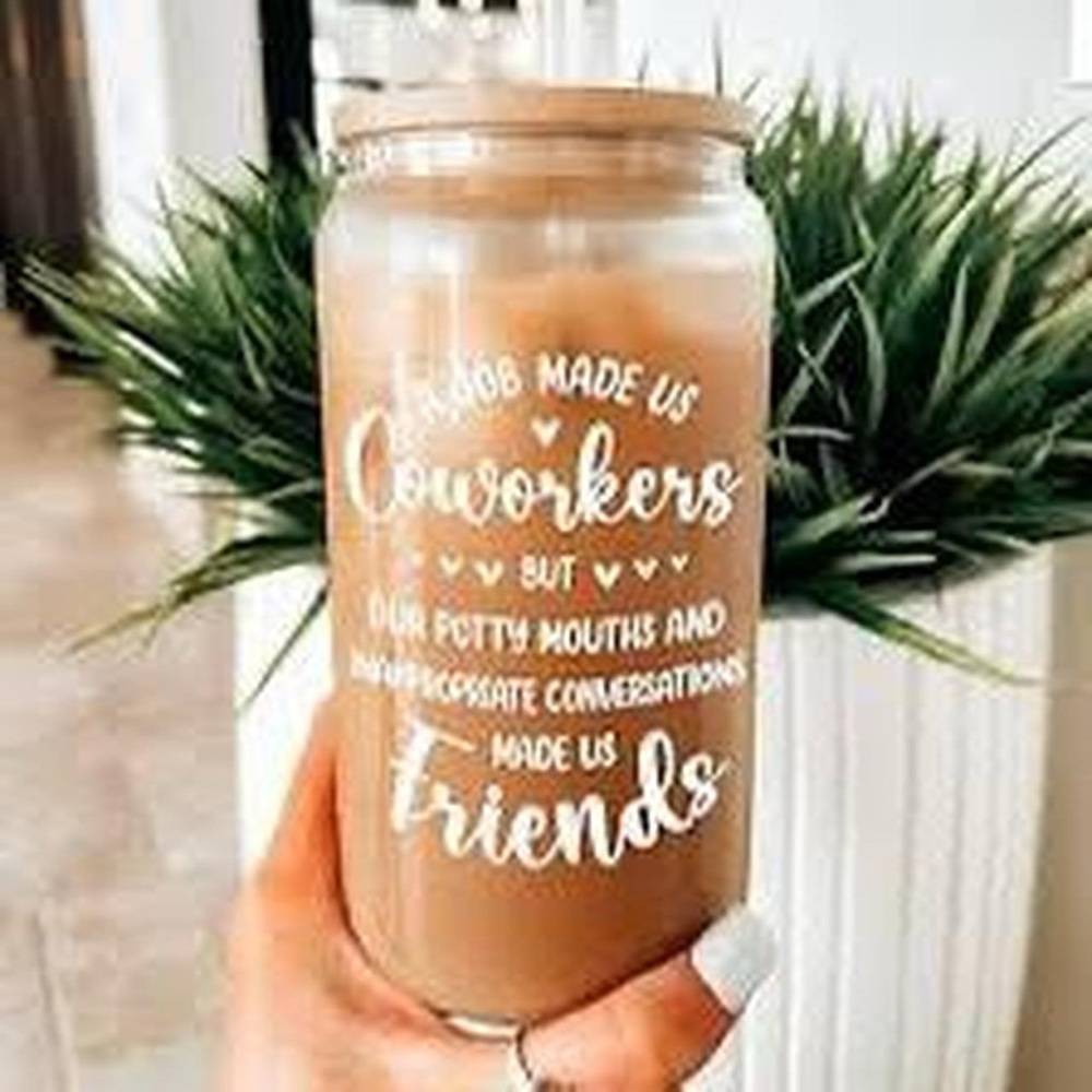 Funny Quote Glass Jar with Lid